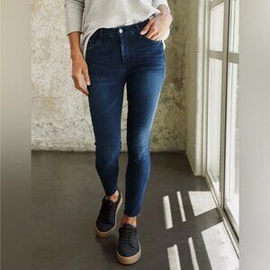 Frank & Eileen Womens Blue Denim Sligo Skinny Jean Raw Hem Size 28 Boho Classic